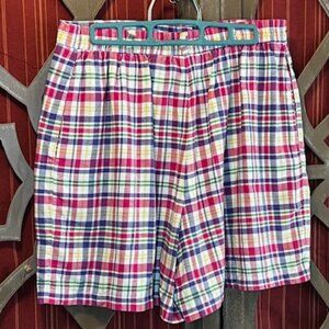 Plaid Cotton Shorts